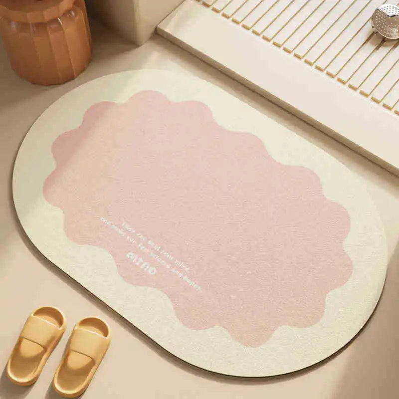 Quick-dry non-slip toilet bath mat
