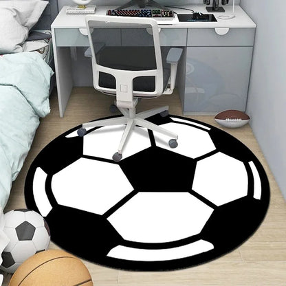 Sports Ball “All Stars” Round Rug