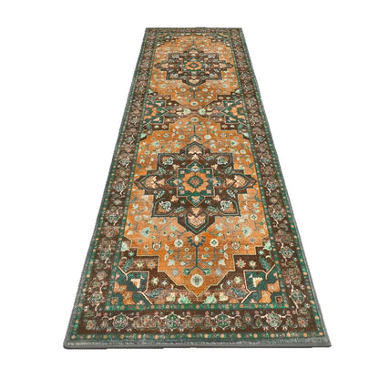VIKAMA Bohemian American Retro Runner Carpet Non-Slip Living Room Corridor Floor Mat