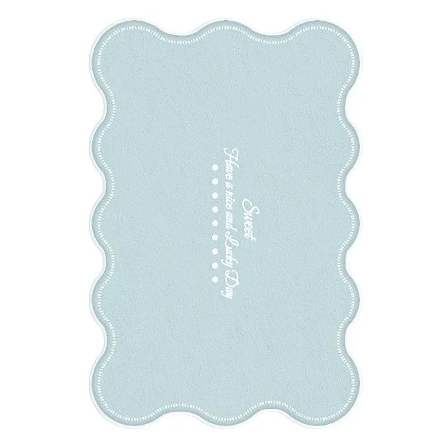Modern Minimalist Solid Color Irregular Plush Washable Area Rug