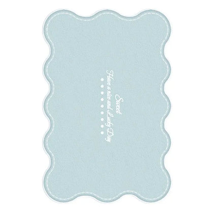 Modern Minimalist Solid Color Irregular Plush Washable Area Rug