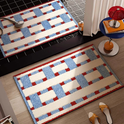 Bauhaus Bathroom Mat Diatom Mud Retro Absorbent Quick-Dry Non-Slip Foot Pad Dopamine Door Rug Home Decor
