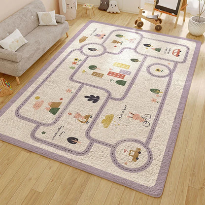 Nordic Children’s Cartoon Non-Slip Washable Area Rug