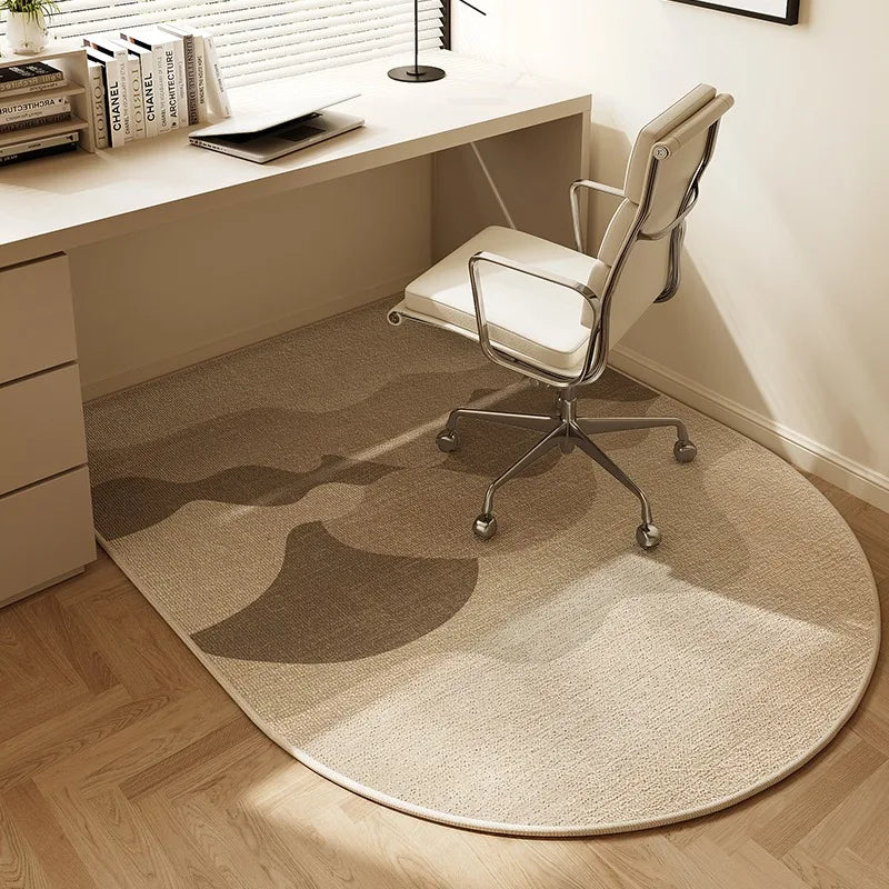 VIKAMA Chair Floor Mat Arched Non-Slip Bedroom Study Office Swivel Chair Rug