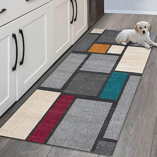 VIKAMA Geometric Non-Slip Floor Mat