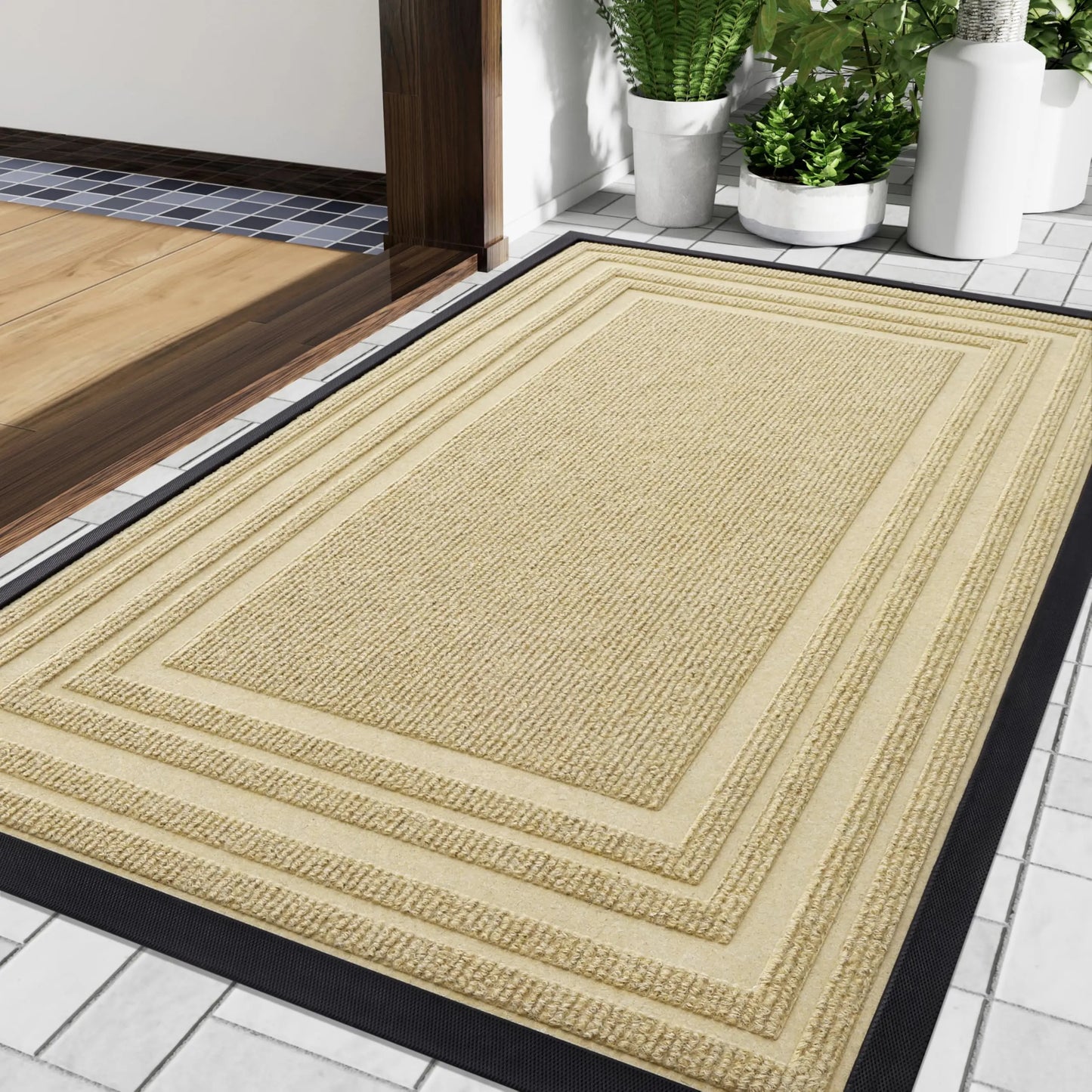 Olanly Heavy Duty Rubber Non-Slip Doormat