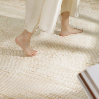 French Cream Waterproof Fluffy Thickened Area Rug