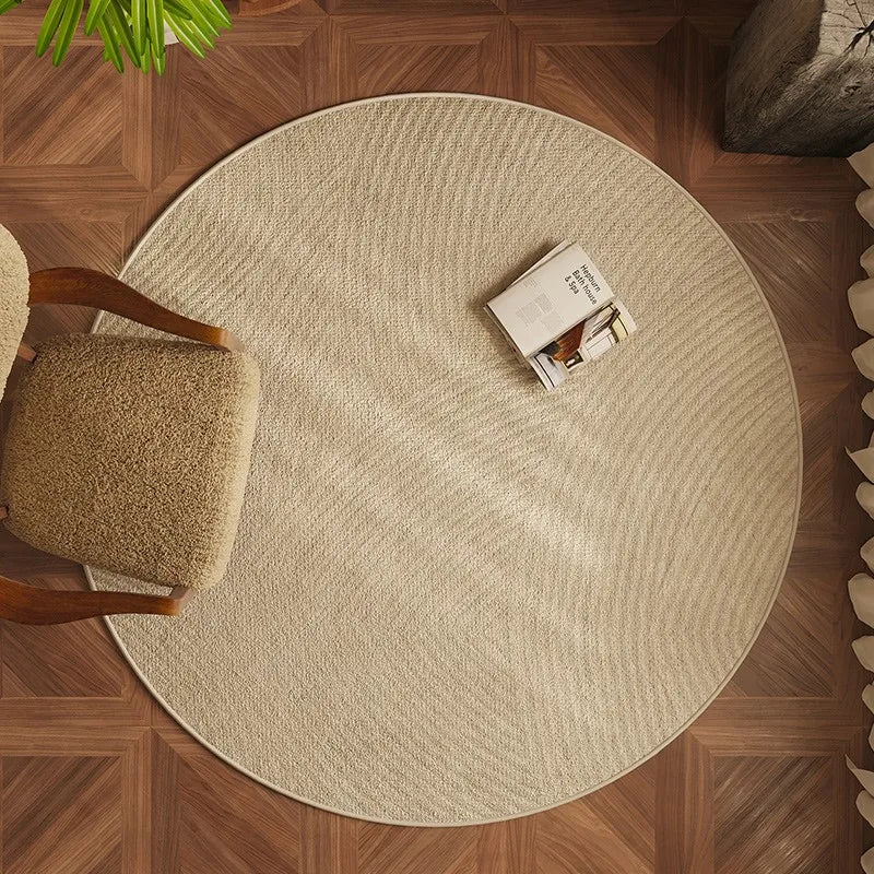 VIKAMA Wabi-Sabi Round Rug Sofa Coffee Table Living Room Floor Mat Home Decor