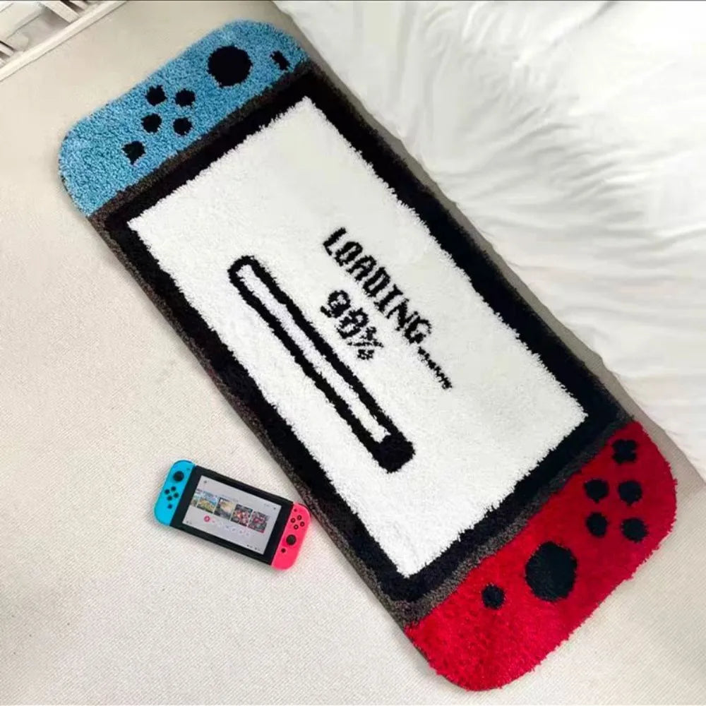 VIKAMA Game Console Plush Rug Cute Bedroom Dorm Game Area Carpet Home Decor