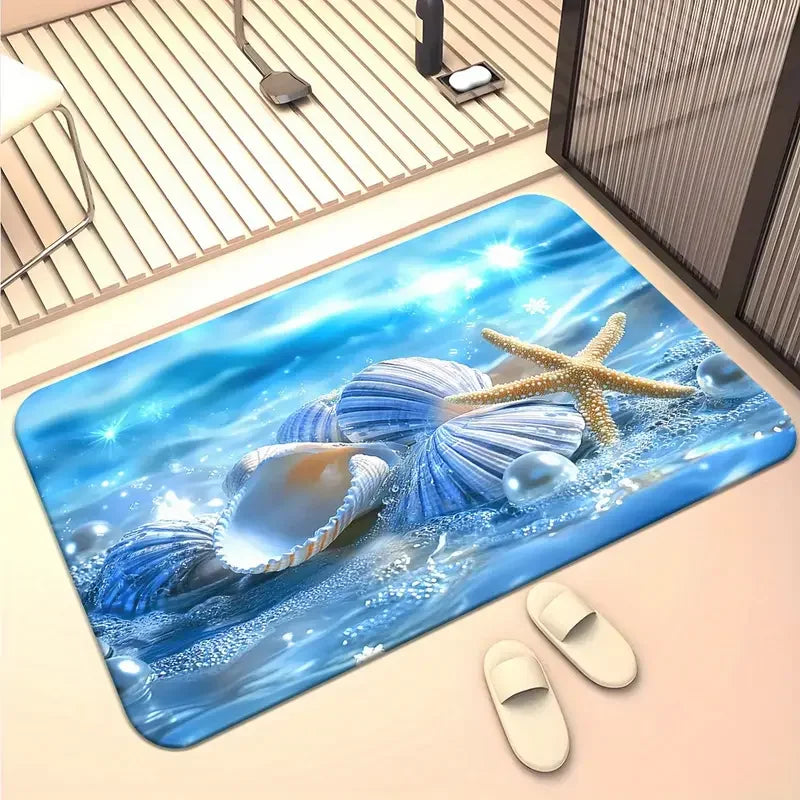 VIKAMA Ocean Theme Non-Slip Floor Mat