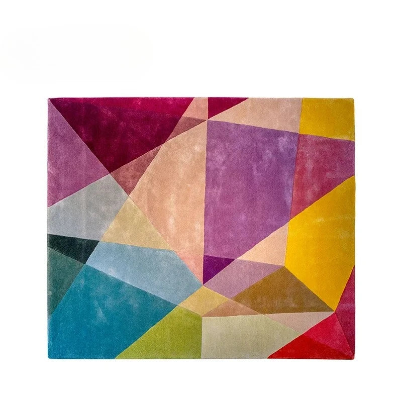Luxury Dopamine Colorful Irregular Plush Area Rug