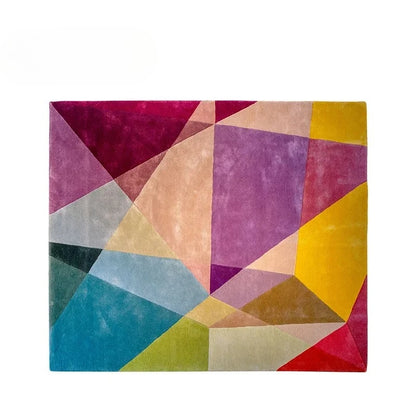 Luxury Dopamine Colorful Irregular Plush Area Rug