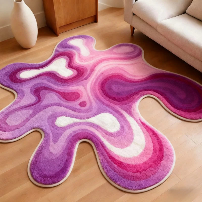 Irregular Gradient Plush Soft Area Rug