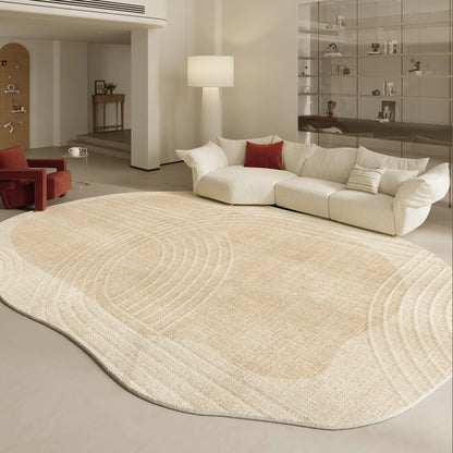 Modern Irregular Shape Fluffy Plush Area Rug