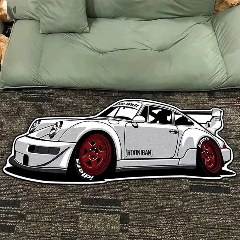 VIKAMA Trendy Sports Car Plush Rug