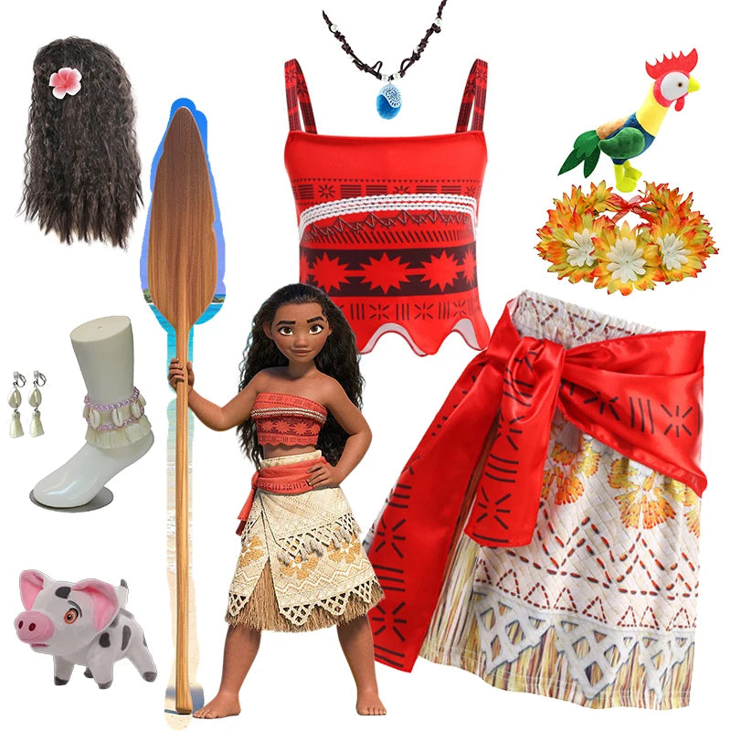 Disney Moana 2 Ocean Adventure Costume Dress For Girls