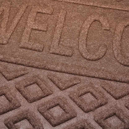 Heavy duty rubber welcome mat - anti slip, dust-proof home entrance door mat, durable and washable carpet,