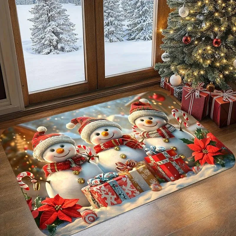 VIKAMA Snowman Christmas Anti-Slip Doormat