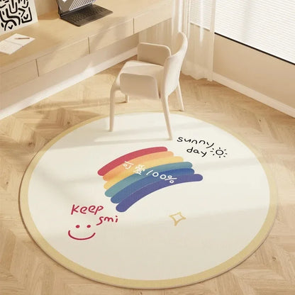 VIKAMA Kids Hopscotch Round Play Rug