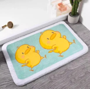 Cartoon Bathroom Floor Mat Absorbent Non-Slip Entrance Door Carpet