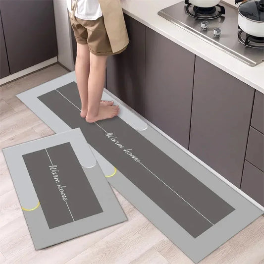 VIKAMA Modern Minimalist Personalized Bathroom Kitchen Doorway Durable Soft Carpet Non-slip Dirty Resistant Home Decoration