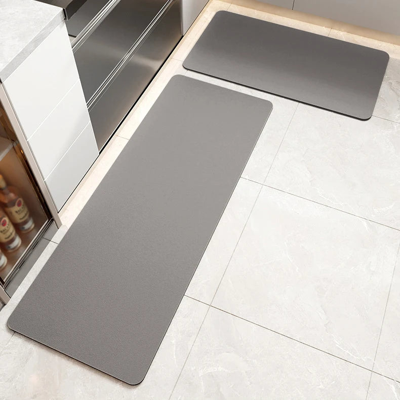Long diatomite super absorbent non-slip kitchen runner rug / entrance mat
