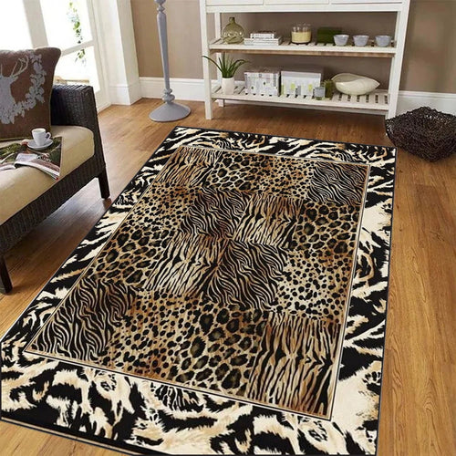 Leopard Print Modern Area Rug