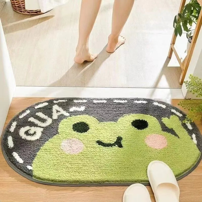 Cartoon Bathroom Floor Mat Absorbent Non-Slip Entrance Door Carpet