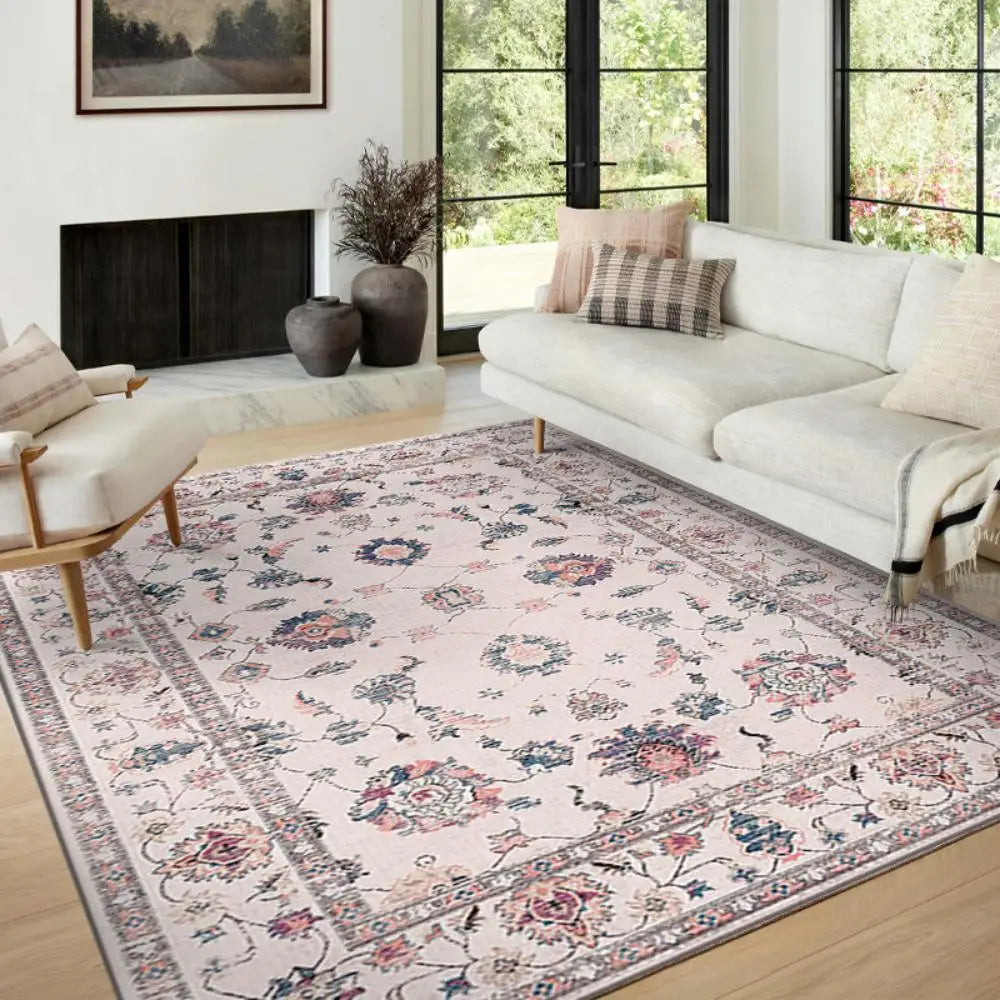 VIKAMA Boho Luxury Crystal Velvet Carpet Large Area Living Room Bedroom Floor Mat