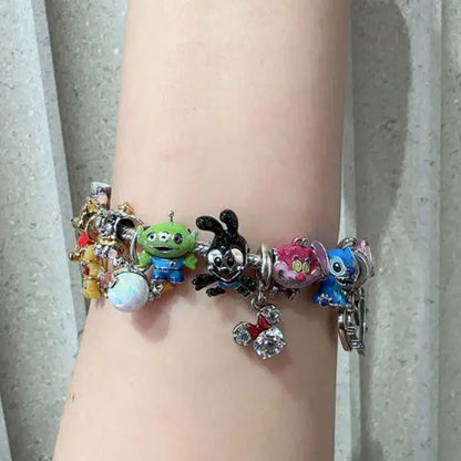 Disney S925 Sterling Silver Charm Beads For Women Bracelet