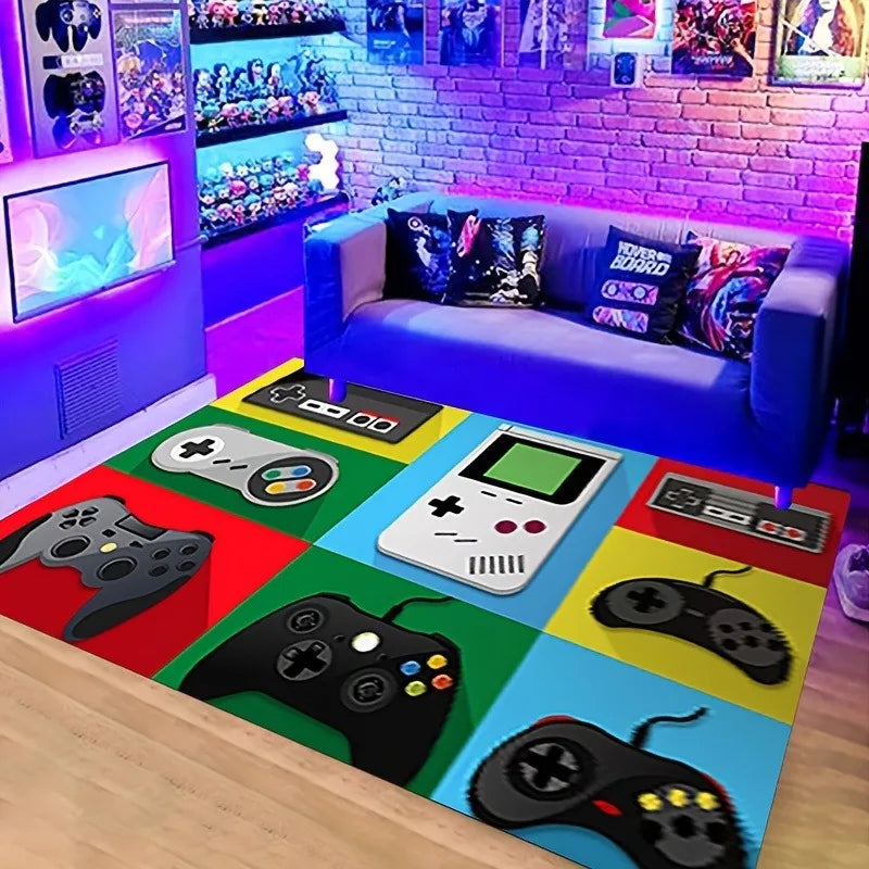 3D Gaming Controller Kids Rug