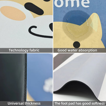 Cartoon Diatomaceous Mud Bathroom Mat Soft Absorbent Non-Slip Floor Rug Toilet Sink Bedroom Carpet Home Decor