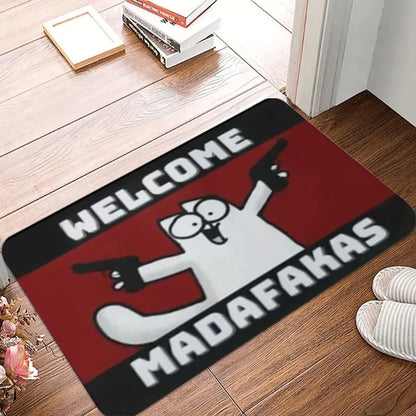 Cat Pattern Non-Slip Washable Door Mat