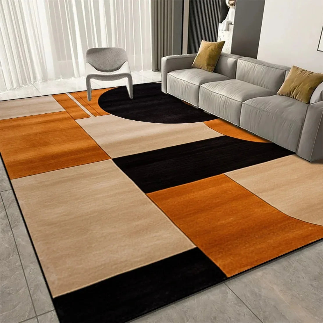 Large Geometric Living Room Carpet Sofa Area Rug Soft Non-Slip Bedroom Children Floor Mat