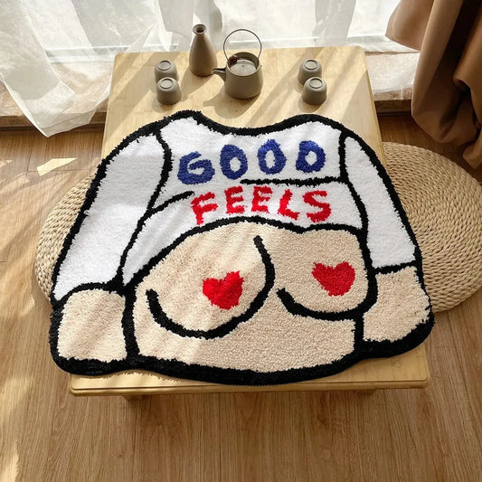 Breast Shaped Tufted Non-Slip Bath Mat