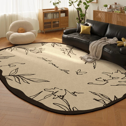 Retro Style Irregular Plush Area Rug