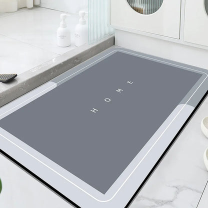 Diatom Mud Bathroom Mat Absorbent Non-Slip Entry Rug Bathtub Shower Door Floor Carpet Hand Washable Home Decor