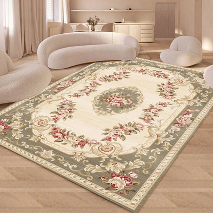 European Retro Floral Luxury Area Rug