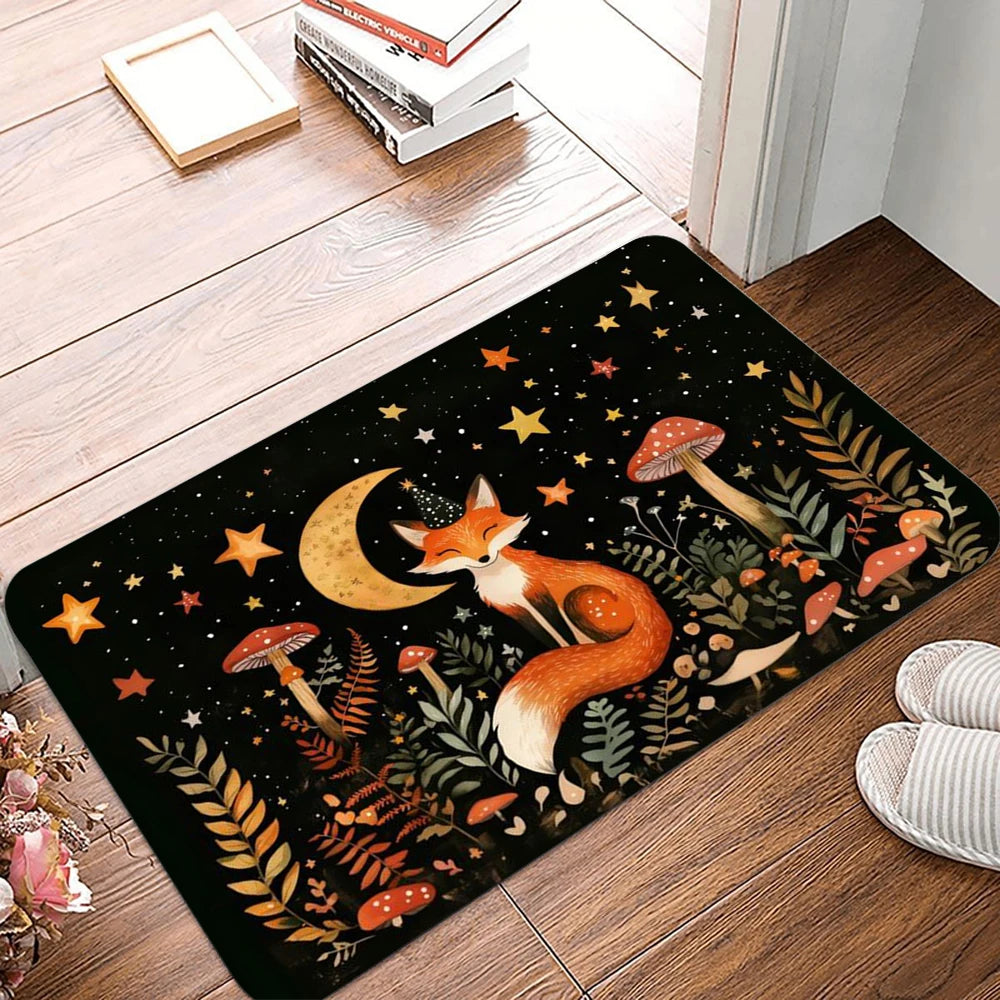 VIKAMA Mushroom Fox Non-Slip Doormat