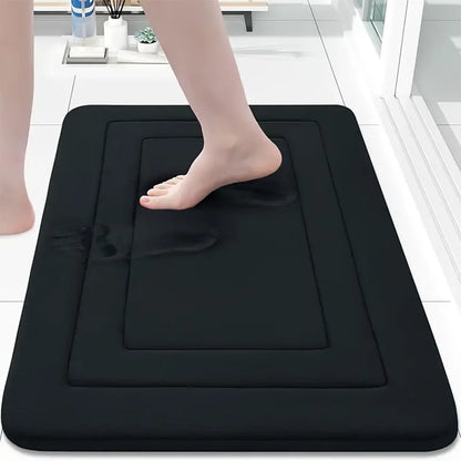 Thickened Flannel Absorbent Floor Mat Non-Slip Entrance Bathroom Door Toilet Mat Carpet