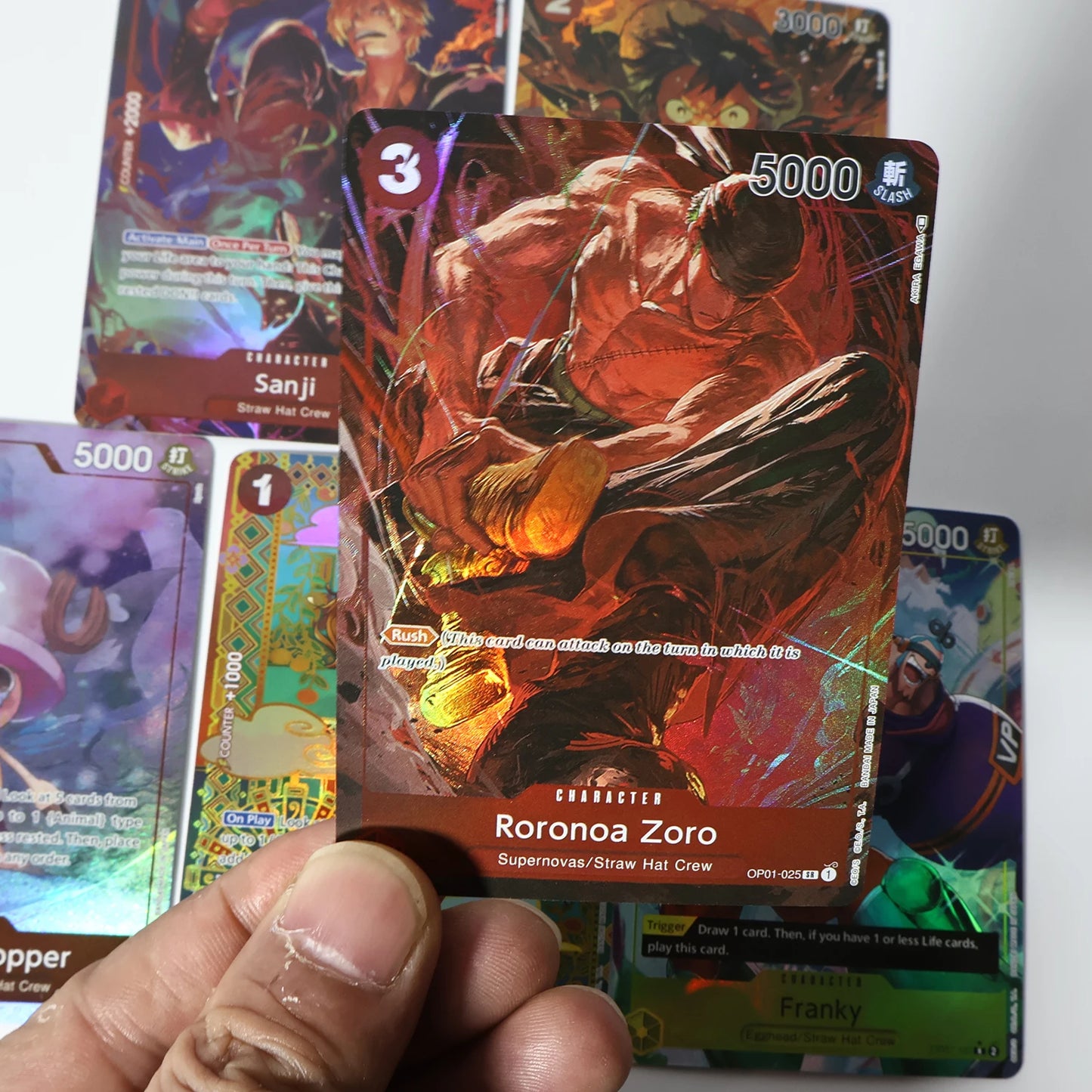 One Piece OPCG Frosted Laser Blue Core Card Set