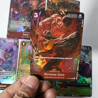 One Piece OPCG Frosted Laser Blue Core Card Set