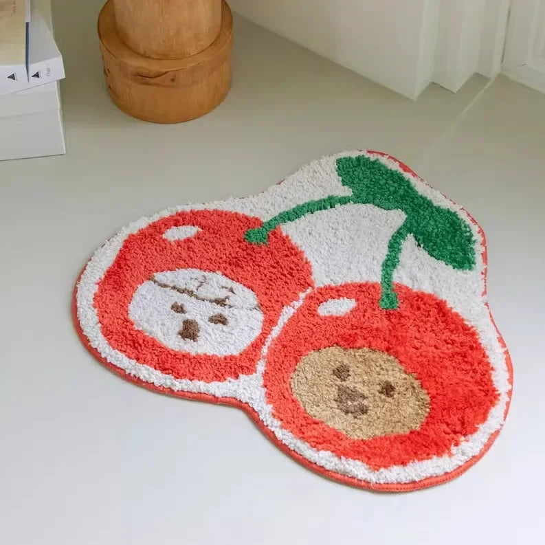 VIKAMA Cartoon Soft Cashmere-Feel Bedside Area Rug
