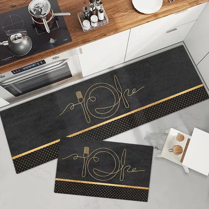VIKAMA Kitchen Floor Mat Long Strip Non-Slip Corridor Bedroom Entrance Carpet