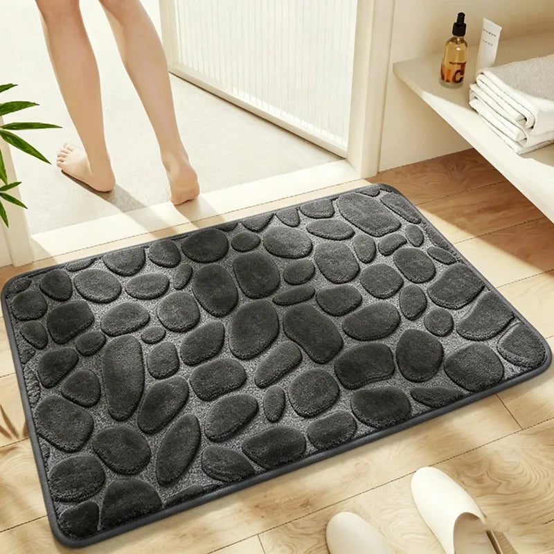 1pc Anti-Slip Cobblestone Floor Mat for Bathroom, and Absorbs Water and Reduces Slips and Falls