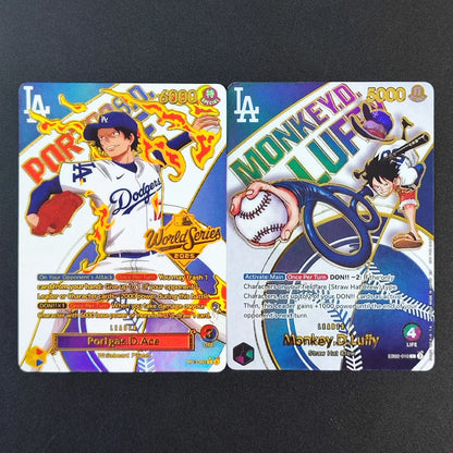 One Piece Dodgers Luffy Ace EB02 010 Foil Promo Card
