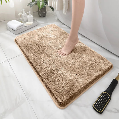 Soft Thick Plush Floor Mat Comfortable Non-Slip Water-Absorbent Carpet Bathroom Bedroom Living Room Home Decor