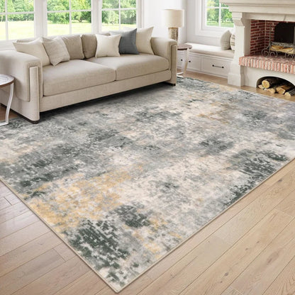 VIKAMA Modern Abstract Crystal Rug Washable Stain-Resistant Living Room Kitchen Entry Mat