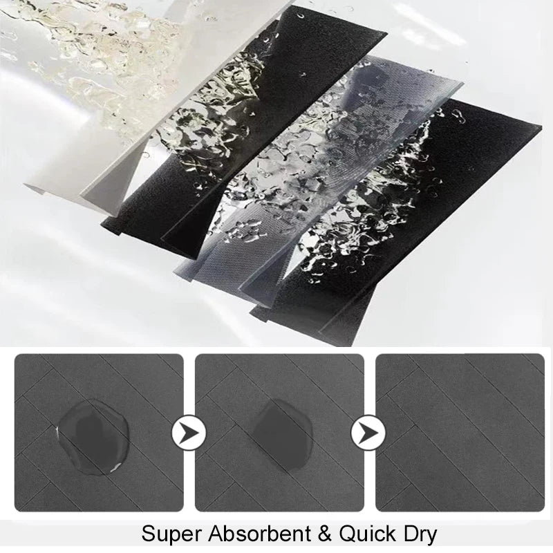 Absorbent waterproof pet feeding mat for dog and cat bowls