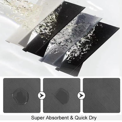 Absorbent waterproof pet feeding mat for dog and cat bowls